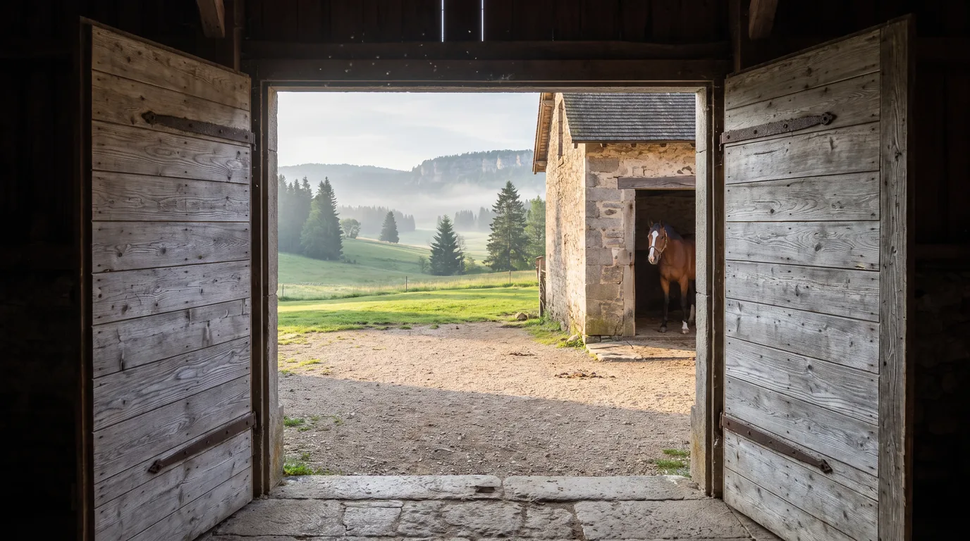 Entrée, Indian Spirit Ranch, centre équestre à Douvaine