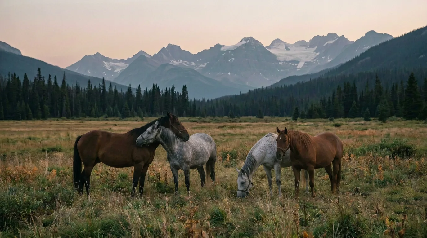Chevaux en liberté, Indian Spirit Ranch, Haute-Savoie